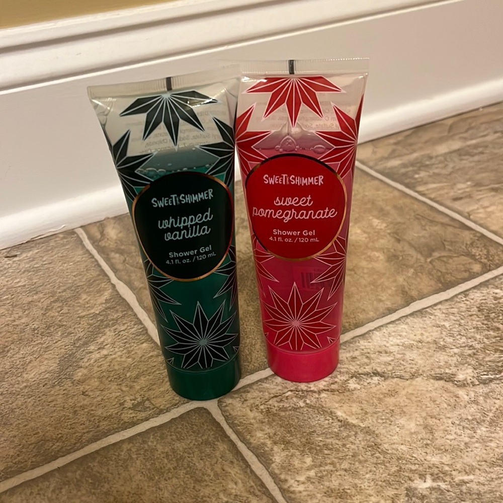 brand new sweet and shimmer shower gels